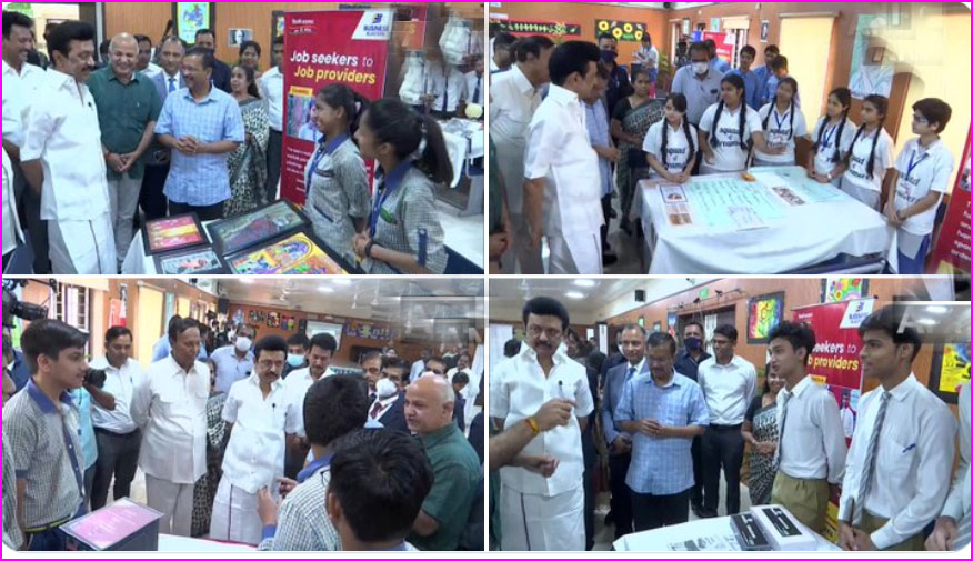 டெல்லி முதல்வர் கெஜ்ரிவாலுடன் முதலமைச்சர் ஸ்டாலின் சந்திப்பு – அரசு பள்ளி, கிளினிக்  பார்வையிட்டார்…