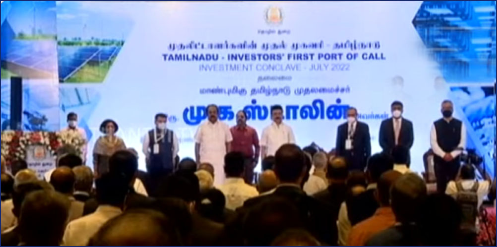 முதலீட்டாளர்களின் மாநாடு தொடங்கியது. முதலமைச்சர் மு.க.ஸ்டாலின் முன்னிலையில் 60 ஒப்பந்தங்கள் கையெழுத்து…