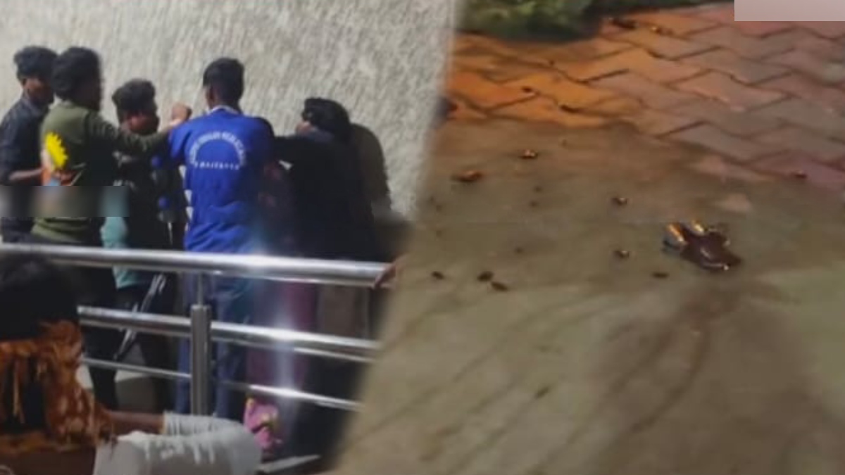 சென்னை மெட்ரோ ரயில் நிலைய வாசலில் படுத்திருந்தோர் மீது ஆசிட் வீச்சு