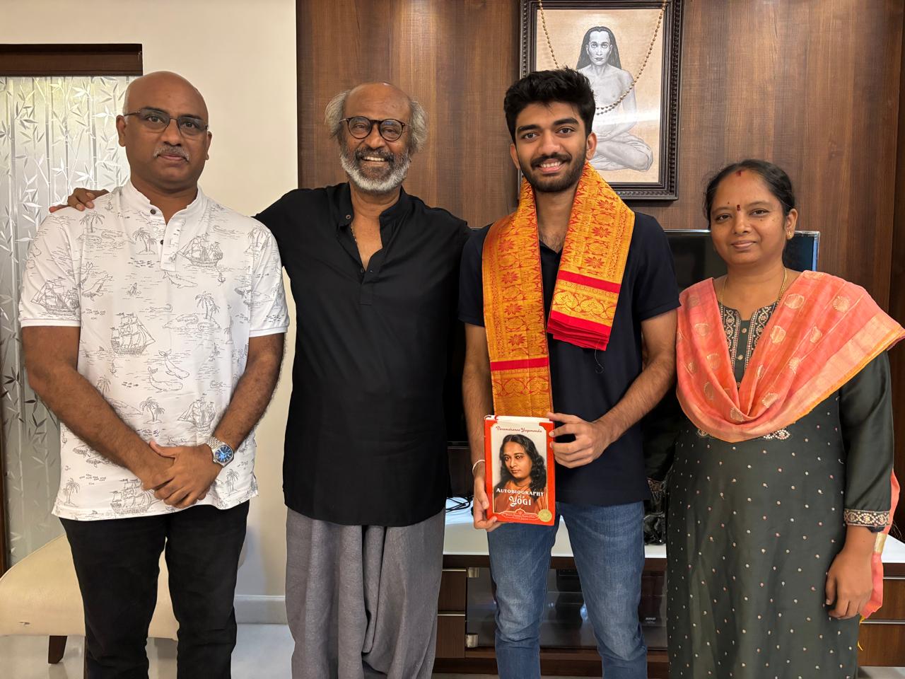 உலக செஸ் சாம்பியன் குகேஷை நேரில் அழைத்து பாராட்டிய ரஜினிகாந்த்