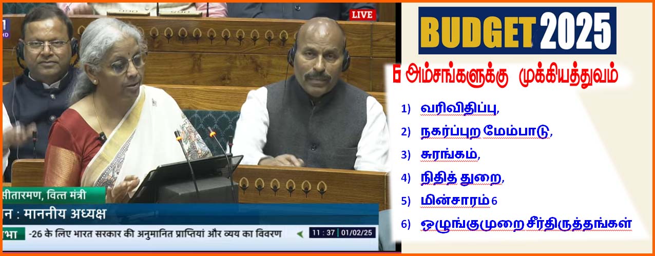 மத்தியபட்ஜெட் 2025-26: பட்ஜெட்டில் 6 அம்சங்களுக்கு முக்கியத்துவம்! நிதியமைச்சர் நிதிர்மலா சீத்தாராமன்…