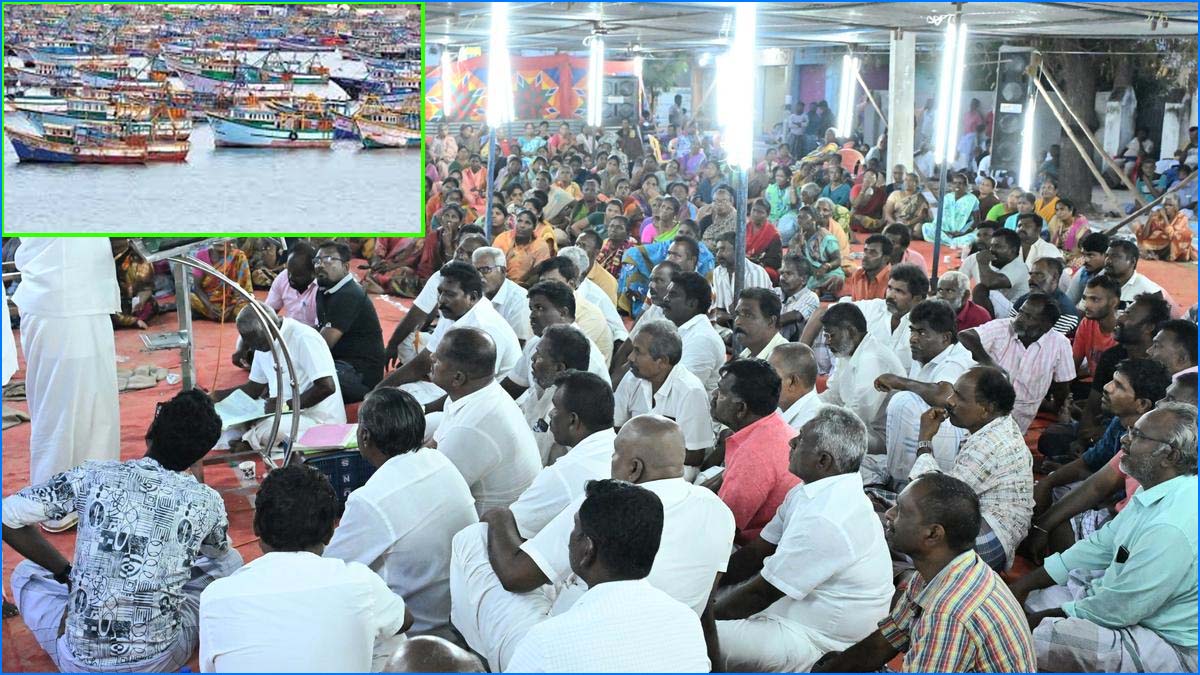 இலங்கை கடற்படையை கண்டித்து ராமேஸ்வரம் பகுதி மீனவர்கள் இன்று ஒருநாள் அடையாள வேலைநிறுத்தம்…