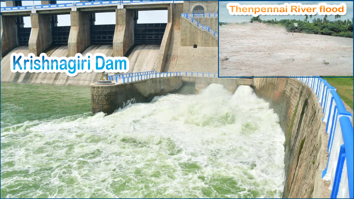 தென்பெண்ணை ஆற்றில் வெள்ளப்பெருக்கு:  3 மாவட்ட மக்களுக்கு வெள்ள அபாய எச்சரிக்கை…