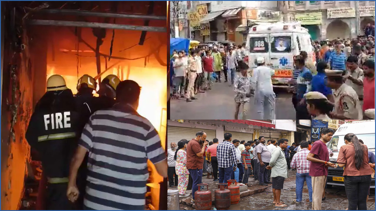 ஐதராபாத் சார்மினார் அருகே பயங்கர தீ விபத்து – 17 பேர் பலி…