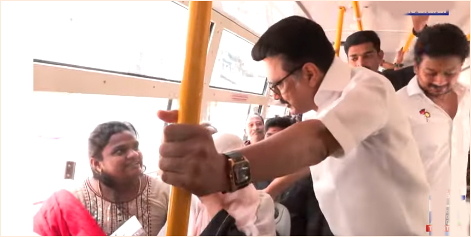 214 புதிய பேருந்து சேவையை தொடங்கி வைத்த முதல்வர்  பேருந்தில் ஏறி பயணம்!