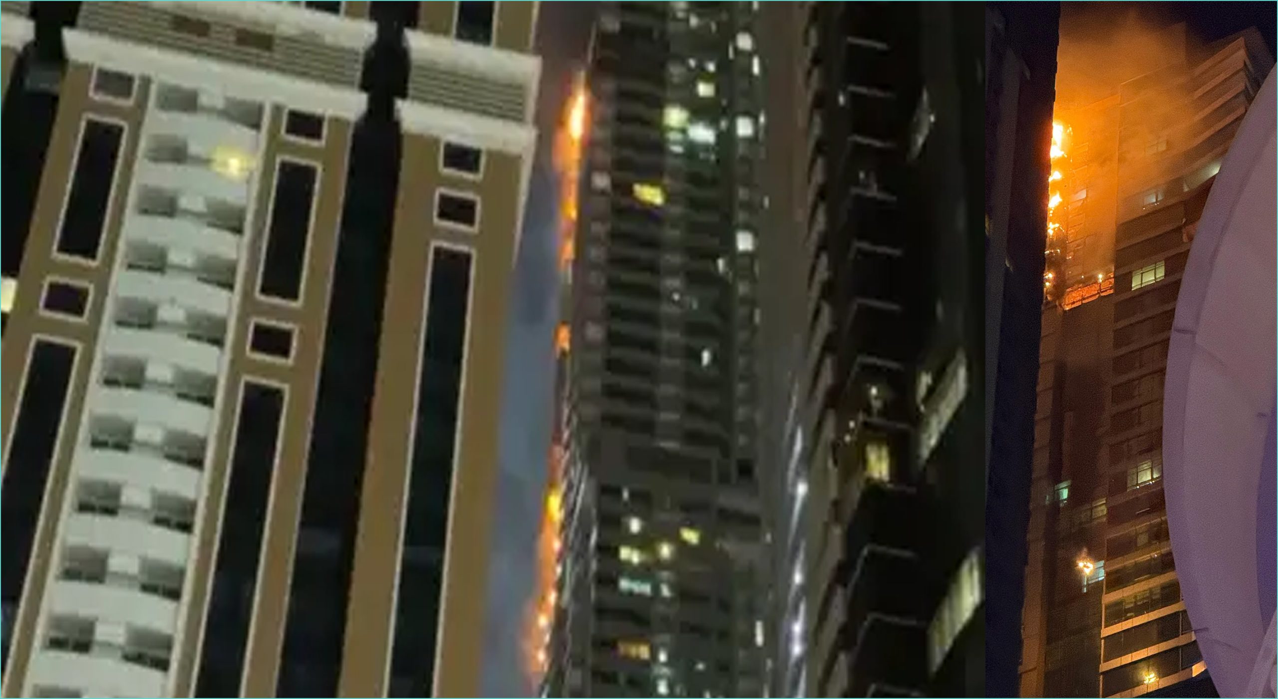 துபாயில் 67மாடிகள் கொண்ட மெரினா அடுக்குமாடி கட்டித்தில் பயங்கர தீவிபத்து – 3800 பேர் மீட்பு…