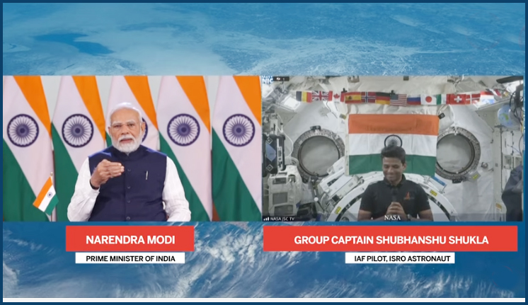 சர்வதேச விண்வெளி மையத்தில் இருந்து பிரதமர் மோடியுடன் உரையாடினார் சுபான்ஷூ சுக்லா! வீடியோ