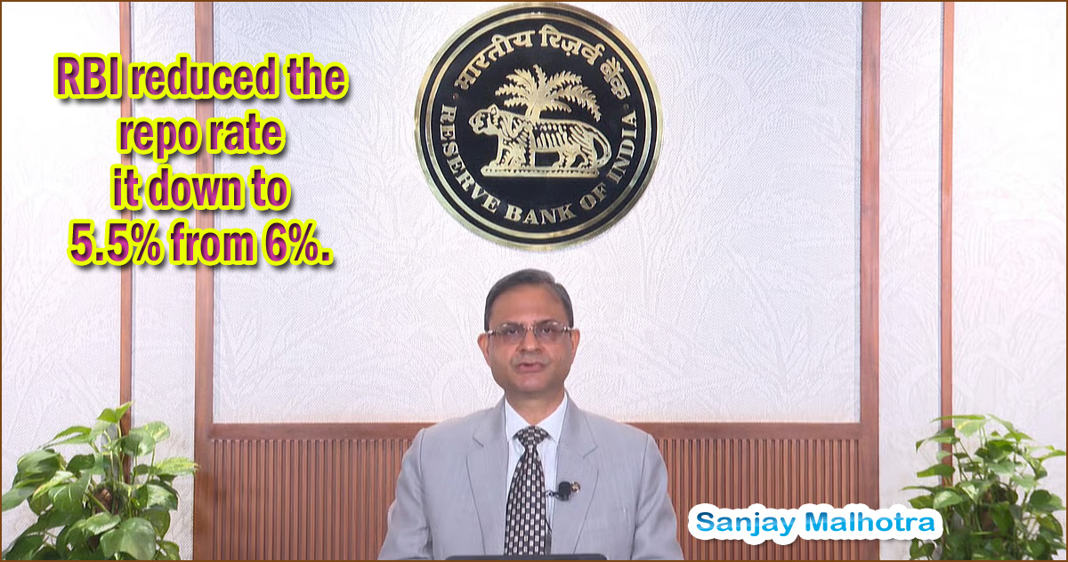 5.5%ஆக குறைந்தது:  குறுகியகால கடனுக்கான வட்டி (ரெப்போ) விகிதத்தை மேலும் 0.5% குறைத்து ரிசர்வ் வங்கி அறிவிப்பு..!