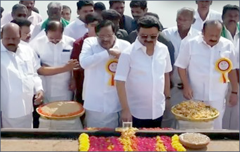 டெல்டா பாசனத்திற்காக மேட்டூர் அணையில் இருந்து தண்ணீரை திறந்தார் முதலமைச்சர் மு.க.ஸ்டாலின்….