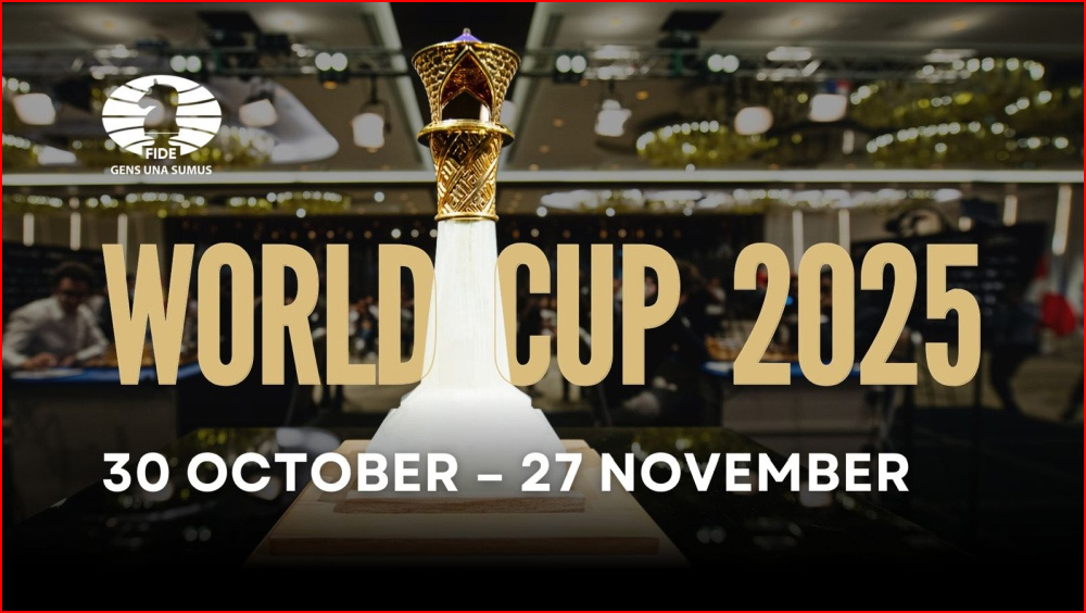 2025ஆம் ஆண்டு செஸ் உலக கோப்பை இந்தியாவில் நடைபெறும்! சர்வதேச சதுரங்க கூட்டமைப்பு அறிவிப்பு