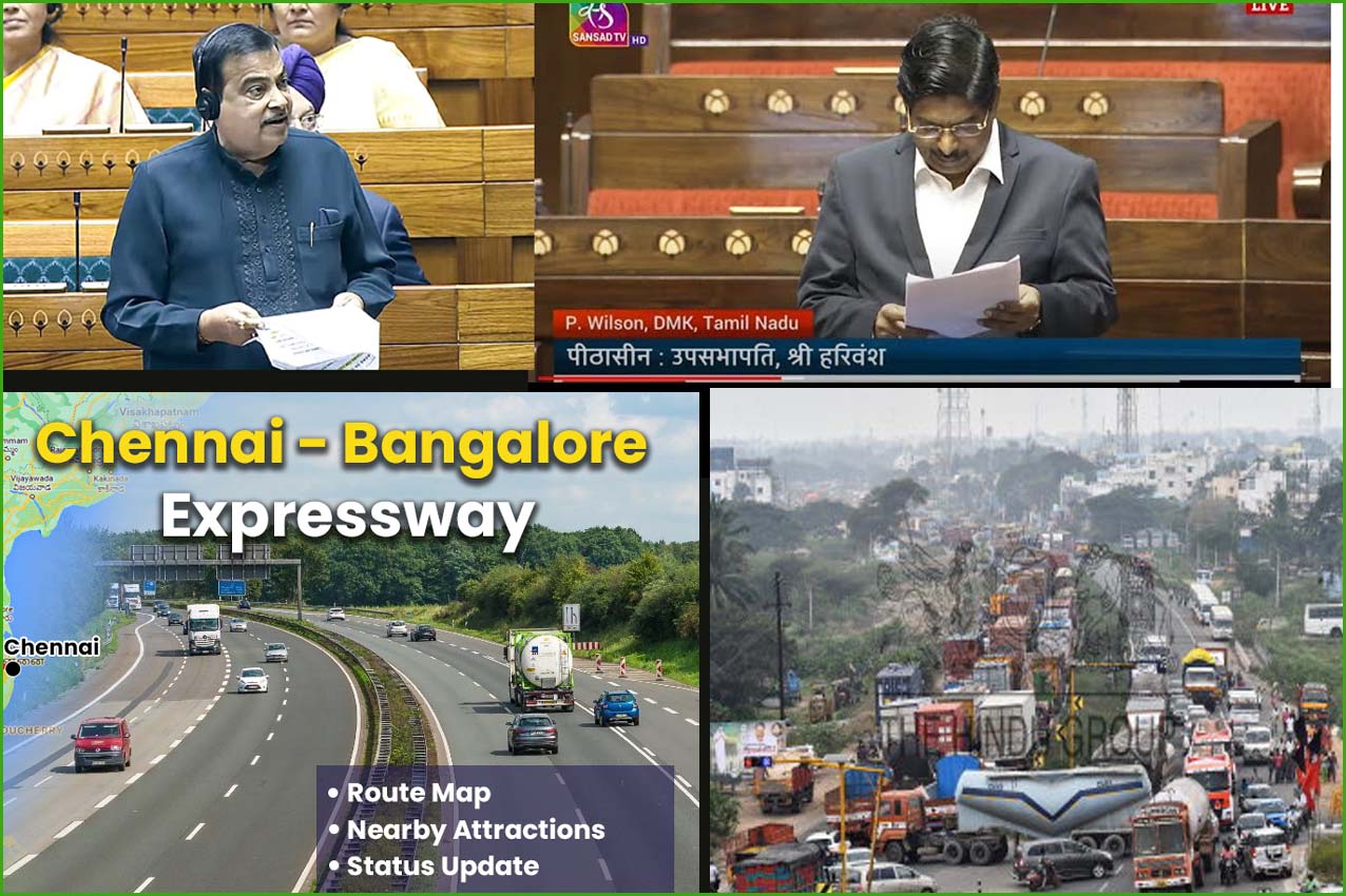 சென்னை பெங்களூர் எக்ஸ்பிரஸ் சாலை  தாமதத்துக்கு யார் காரணம்? நாடாளுமன்றத்தில் திமுக எம்.பி. கேள்விக்கு மத்தியஅமைச்சர் பதில்…