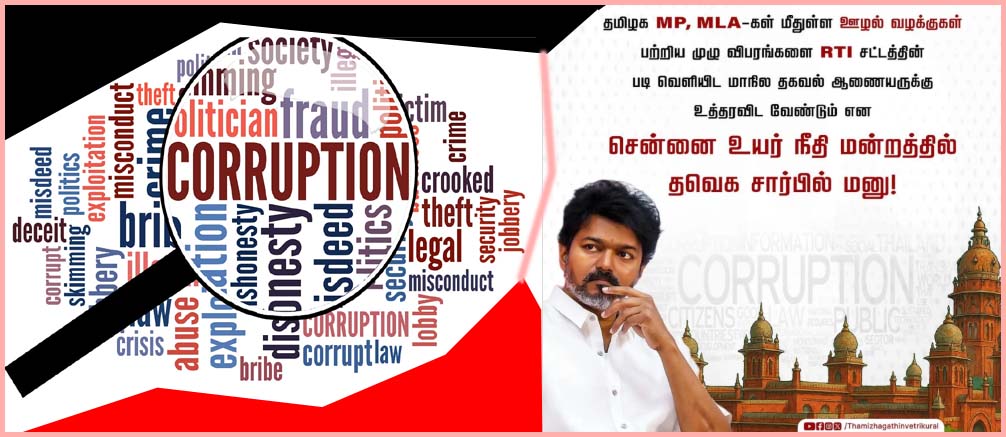 தமிழக எம்.பி, எம்எல்ஏ-க்கள் மீதான ஊழல் வழக்கு விவரங்களை வழங்க உத்தரவிடுங்கள்! உயர்நீதிமன்றத்தில் தவெக மனு….