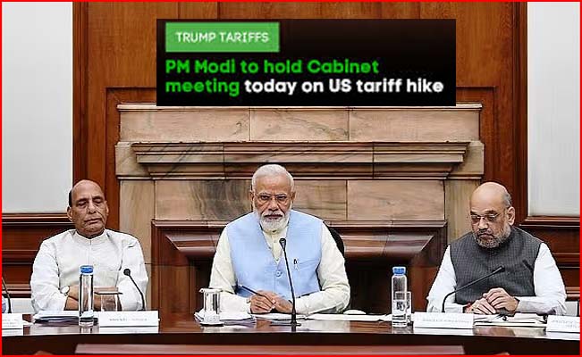 அமெரிக்க வரி விதிப்பு: பிரதமர் மோடி தலைமையில் இன்று கூடுகிறது மத்திய அமைச்சரவை…
