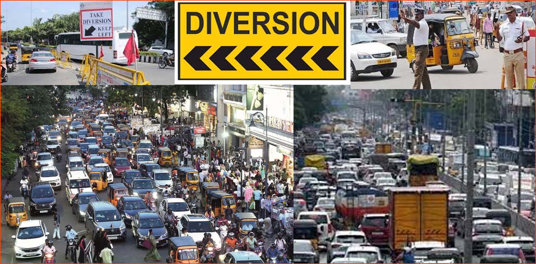 காலாண்டு மற்றும் ஆயுத பூஜை தொடர் விடுமுறை: சென்னையில் போக்குவரத்து நெரிசலை தவிர்க்க நாளை வழித்தடம் மாற்றம்