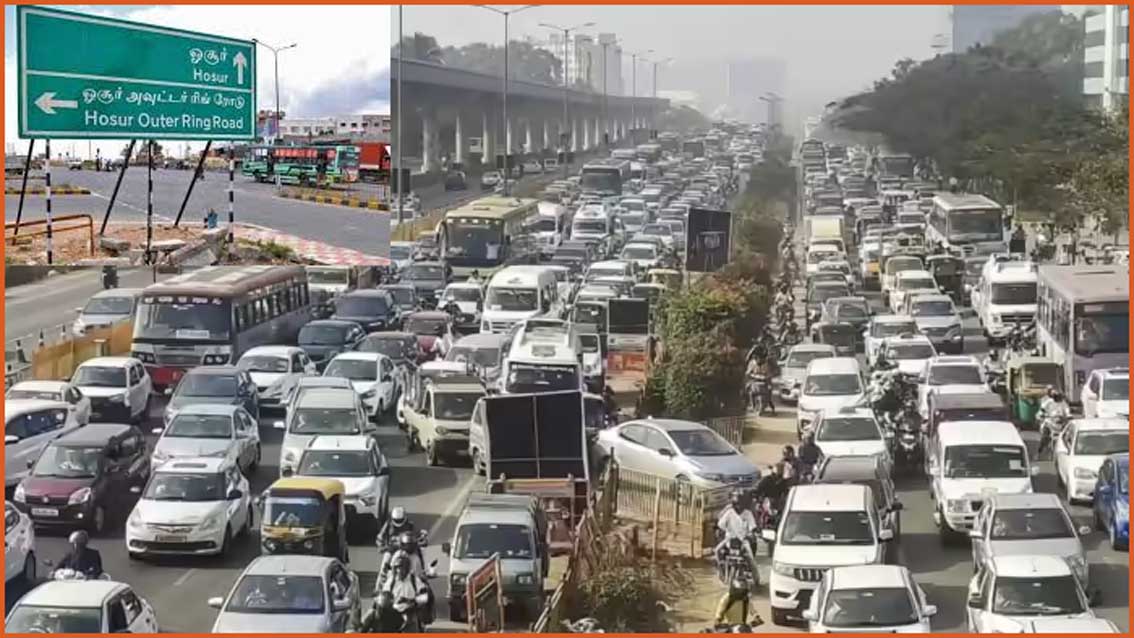 ஒசூரில் போக்குவரத்து நெரிசலை குறைக்க மேலும் ஒரு ரிங் ரோடு அமைக்க தமிழ்நாடு அரசு திட்டம்….