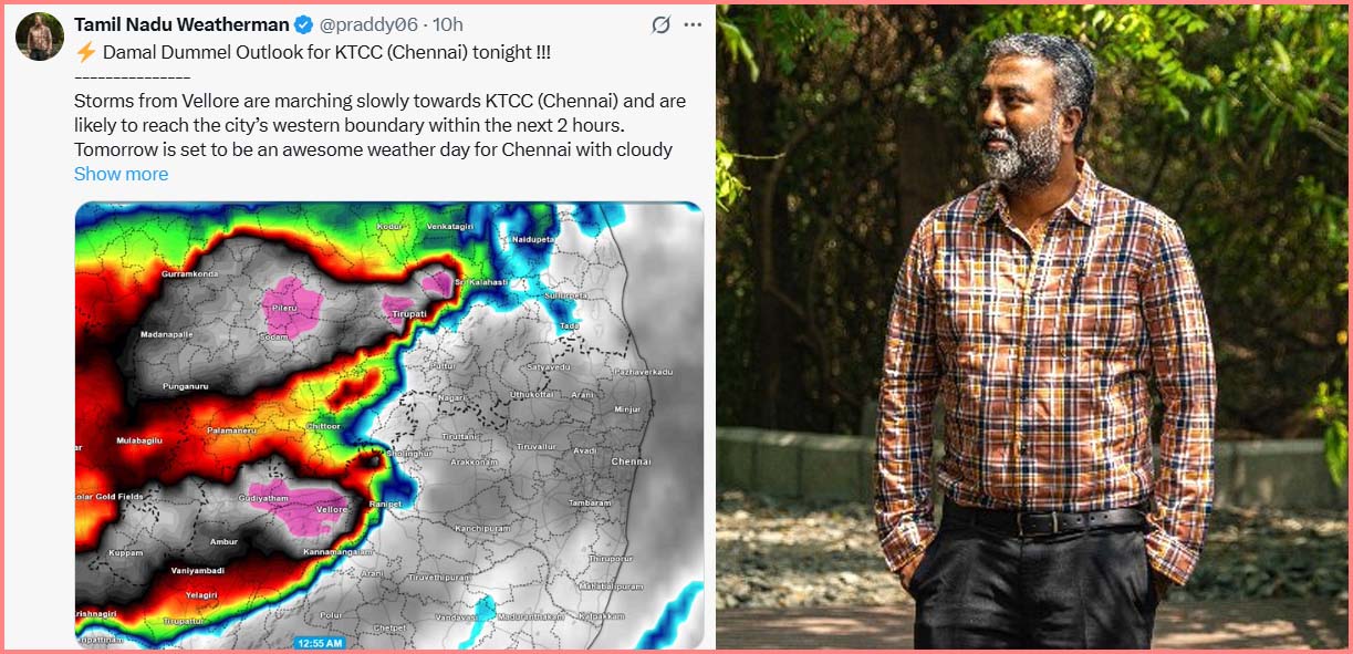 சென்னை, செங்கல்பட்டு, திருவள்ளுர், காஞ்சிபுரம் மாவட்டங்களில் இன்று இரவு ‘டமால் டுமில் மழை’! வெதர்மேன் தகவல்…