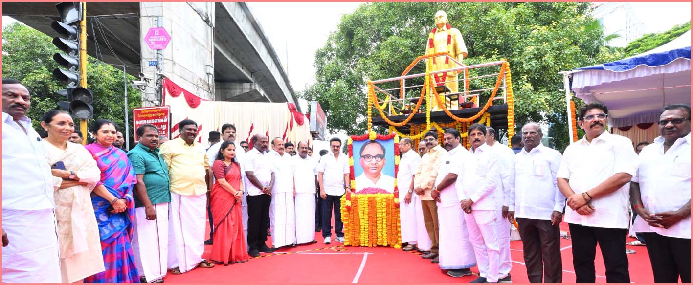 இராமசாமி படையாட்சியார் 108ஆவது பிறந்தநாள்!  சிலைக்கு முதலமைச்சர் மு.க.ஸ்டாலின் மரியாதை!!