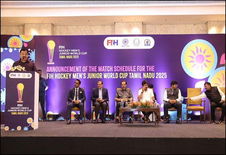 தமிழ்நாட்டில் ஹாக்கி ஆடவர் ஜூனியர் உலகக்கோப்பை : போட்டி அட்டவணையை வெளியிட்டார் துணை முதலமைச்சர் உதயநிதி!