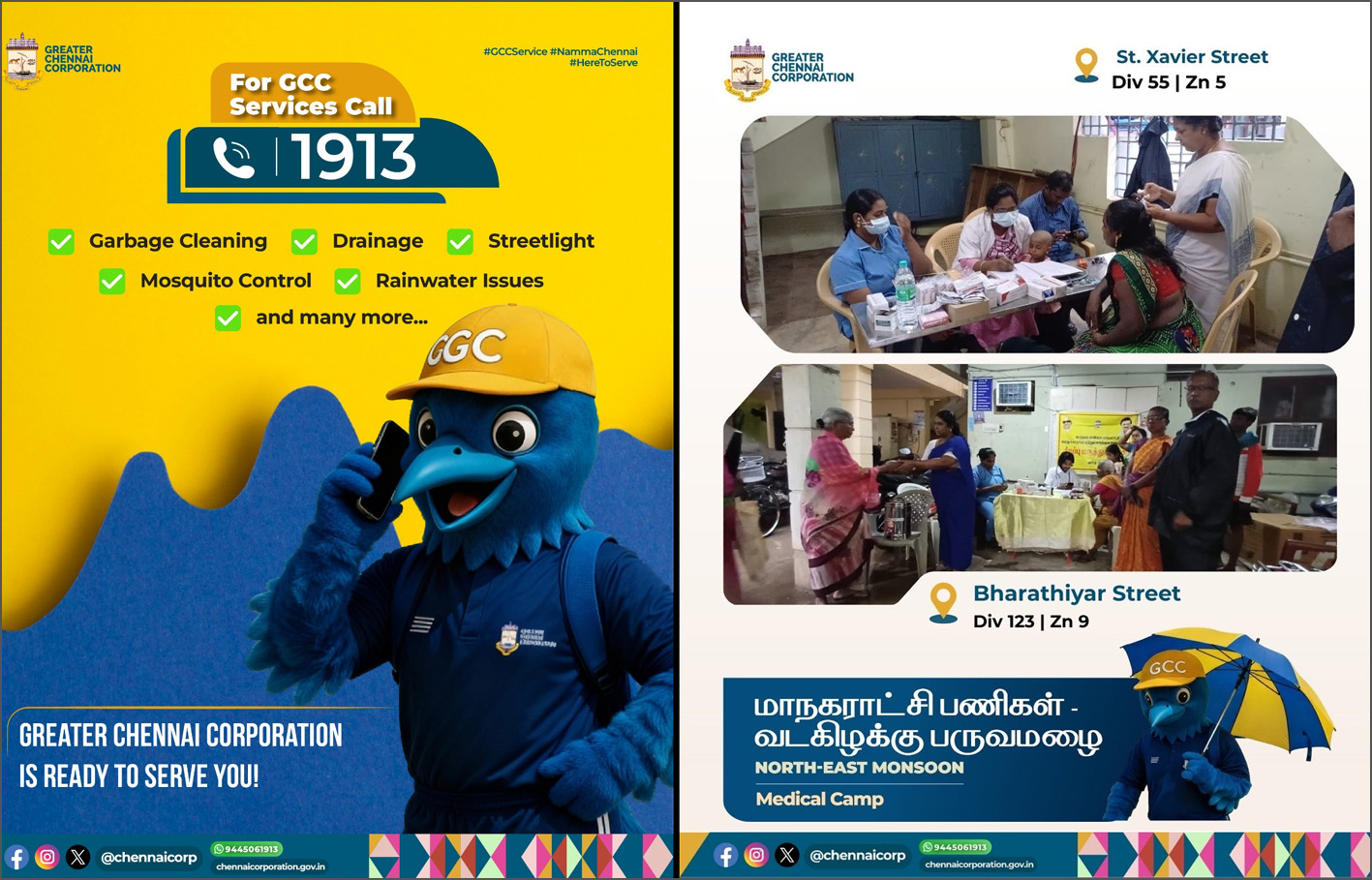 சென்னையில் இன்று 15 மண்டலங்களில் 116 இடங்களில் மருத்துவ முகாம்! சென்னை மாநகராட்சி அறிக்கை