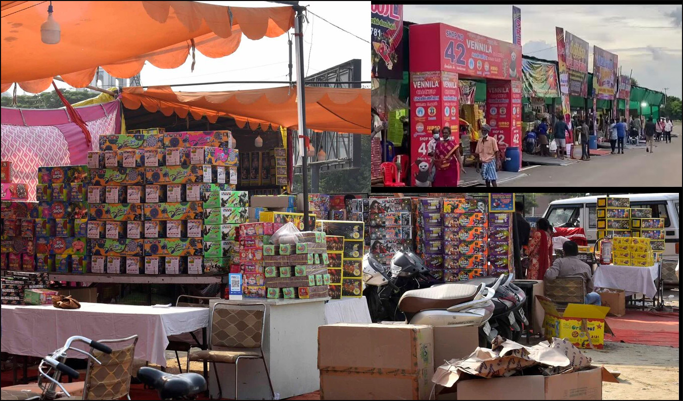 தீபாவளி பண்டிகை:  தீவுத்திடலில் இன்று முதல் பட்டாசு விற்பனை!