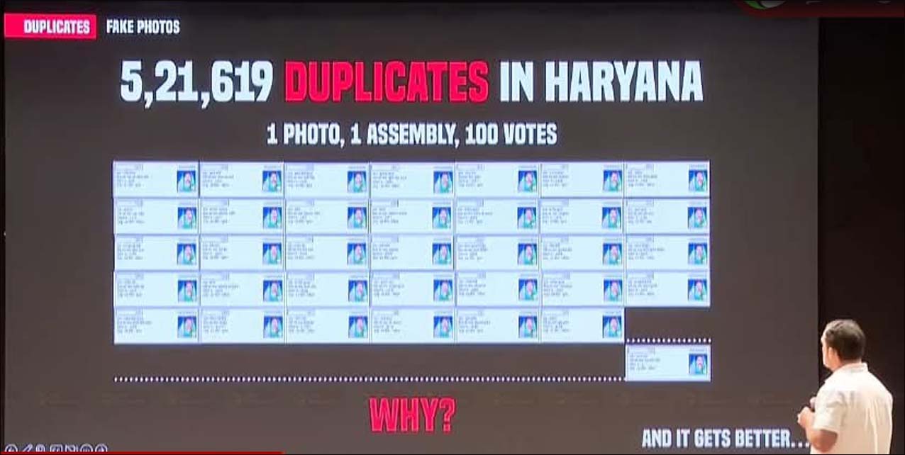 ஒரே தொகுதியில் ஒரே புகைப்படத்துடன் 100 வாக்குகள்: பீகாரில் வாக்கு திருட்டு மூலம் ஆட்சியை பிடிக்க பாஜக முயற்சி! ராகுல்காந்தி