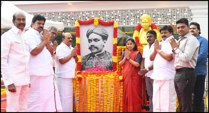 வ.உ.சிதம்பரனார் நினைவுநாளையொட்டி அவரது சிலைக்கு அமைச்சர், மேயர் மரியாதை! முதலமைச்சர் மு.க.ஸ்டாலின் புகழாரம்