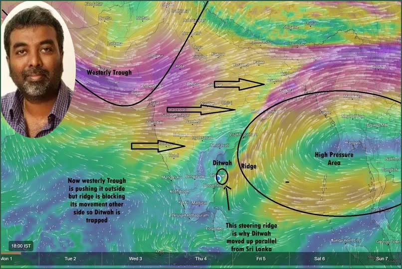 காற்றழுத்த தாழ்வு மண்டலம் கடலில் நிலை கொண்டிருக்கும் வரை மழை தொடரும்! வெதர்மேன்  பிரதீப் ஜான் தகவல்…