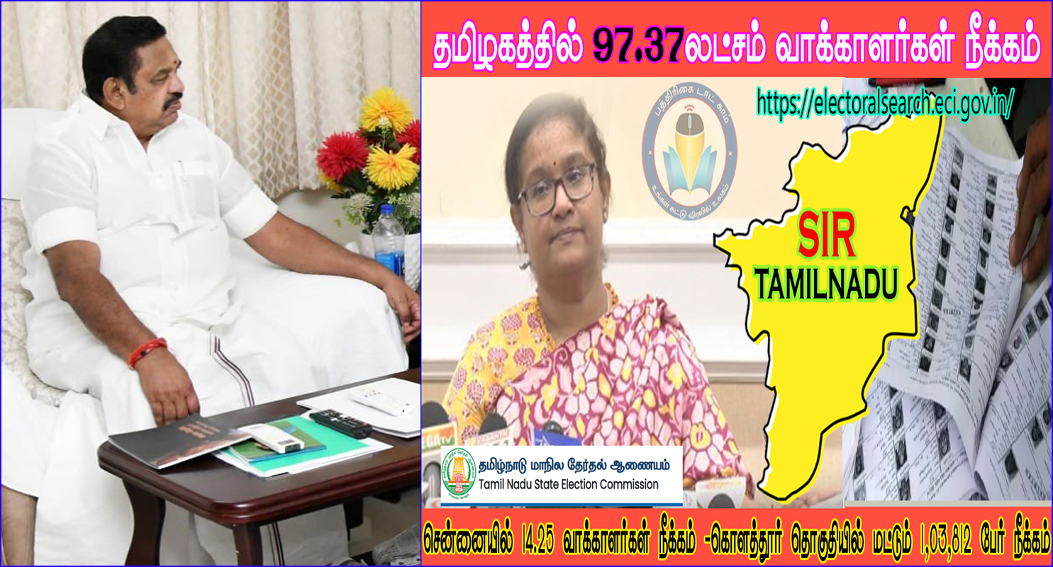SIR தேவை என்று அதிமுக கூறியதை மெய்பித்துள்ளது வரைவு வாக்காளர் பட்டியல்! எடப்பாடி பழனிச்சாமி