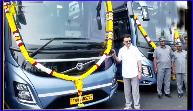 சென்னையில் அதிநவீன குளிர்சாதன விரைவு சொகுசுப் பேருந்துகளின் சேவையை தொடங்கி வைத்தார் முதலமைச்சர் மு.க.ஸ்டாலின்!