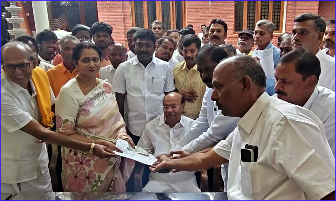 திமுக கூட்டணியில் சேருகிறது ராமதாஸ் தலைமையிலான பாமக….! வேட்பு மனு வழங்கும் நிகழ்ச்சியில் சூசகம்…