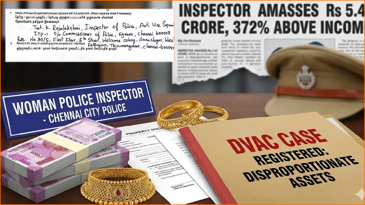 பெண் காவல் ஆய்வாளர் மீது  லஞ்ச ஒழிப்புத்துறை போலீசார் சொத்துகுவிப்பு வழக்கு பதிவு! சென்னை காவல்துறையில் சலசலப்பு…