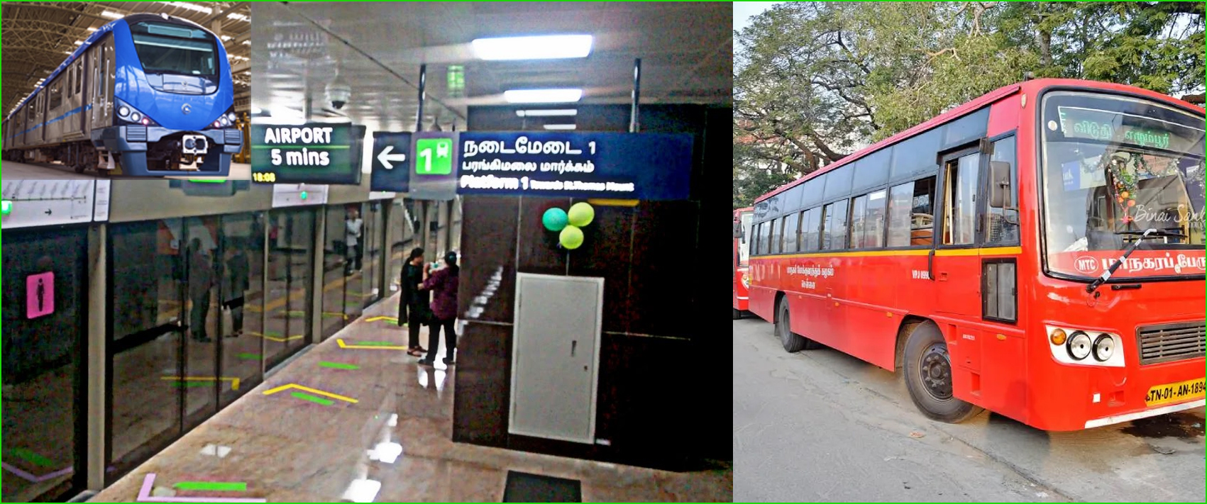 சென்னை மெட்ரோ பயணிகளின் வசதிக்காக 5 நிமிடத்திற்கு ஒரு பேருந்து! தமிழ்நாடு அரசு