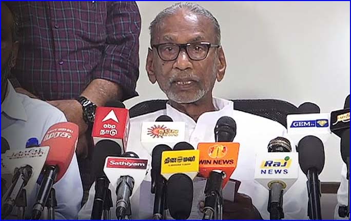 திமுக கூட்டணிக்கு தமிழர் தேசிய முன்​னணி ஆதரவு! பழ.நெடுமாறன் தகவல்
