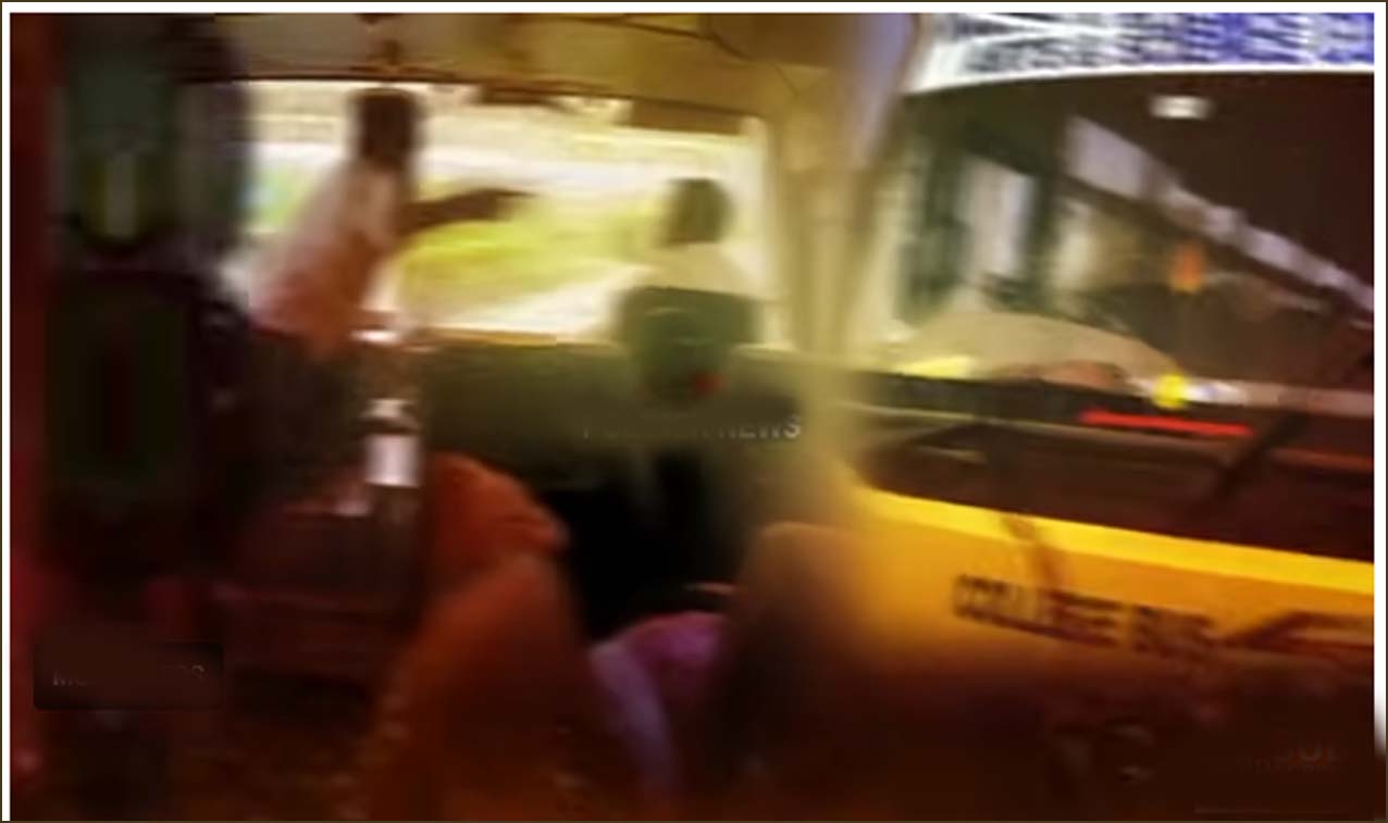 மாணவிகள் சென்ற கல்லூரி பேருந்துக்குள் நுழைந்து போதை ஆசாமிகள் ரகளை! இது மதுரை சம்பவம்…