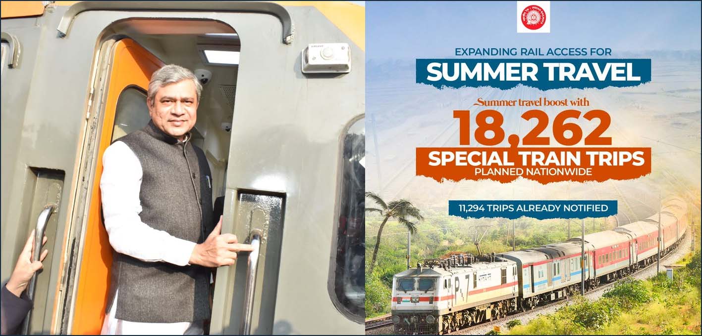 கோடை விடுமுறையையொட்டி, இந்தியா முழுவதும் 18000 சிறப்பு ரயில்கள் இயக்கம்! இந்தியன் ரயில்வே அறிவிப்பு…