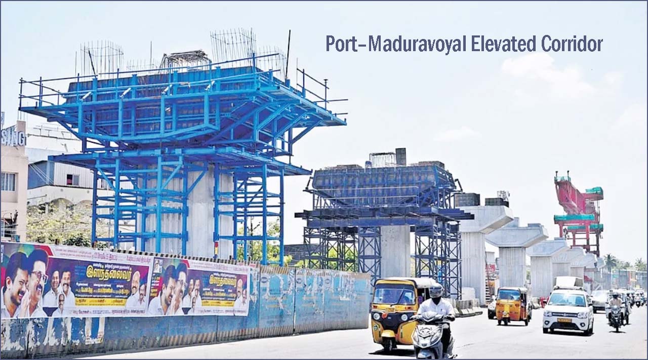2027 நவம்பருக்குள் துறைமுகம் – மதுரவாயல் மேம்பால பணிகள்  நிறைவுபெறும்! சென்னை துறைமுகதலைவர் தகவல்
