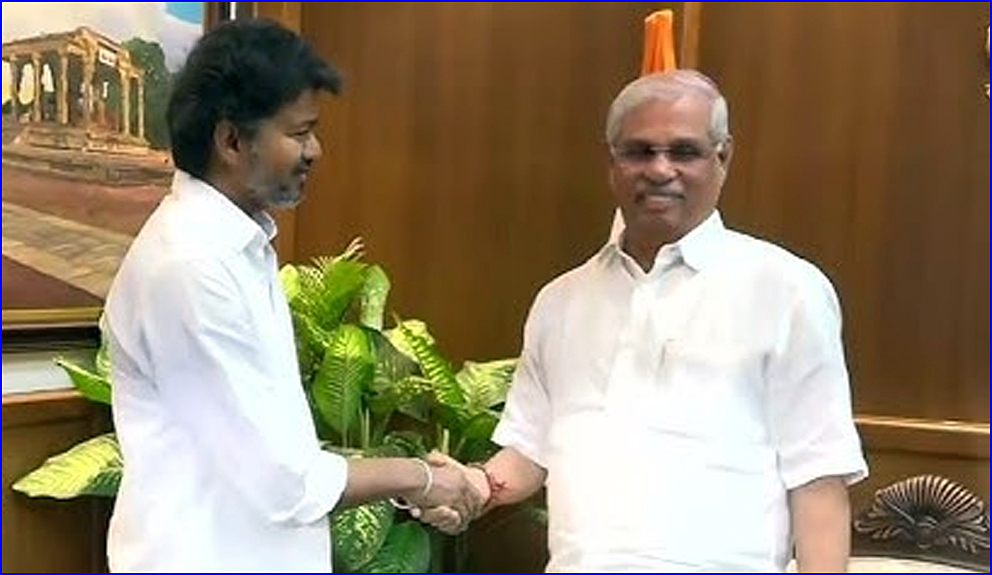 ஆளுநரை மீண்டும்  சந்திக்க நேரம் கேட்டுள்ளார் தவெக தலைவர் விஜய்…